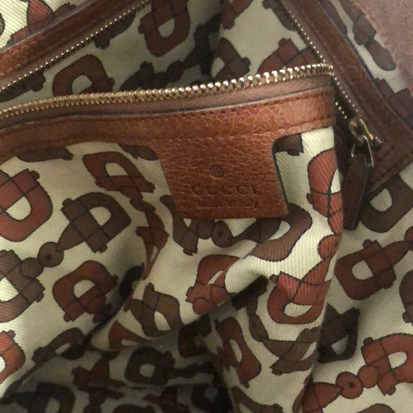 Gucci leather guccissima shoulder tote in tan - Picture 3 of 8